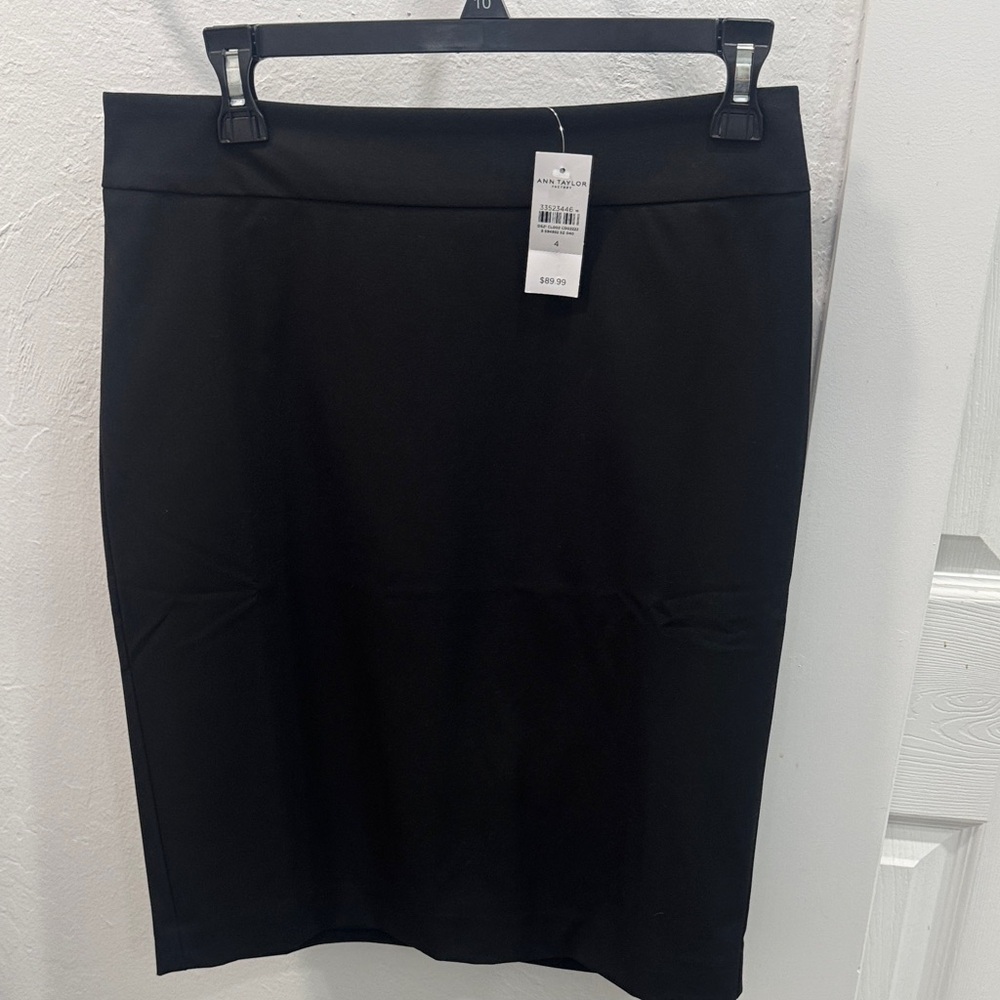 Ann Taylor Factory Classic Black Pencil Skirt
